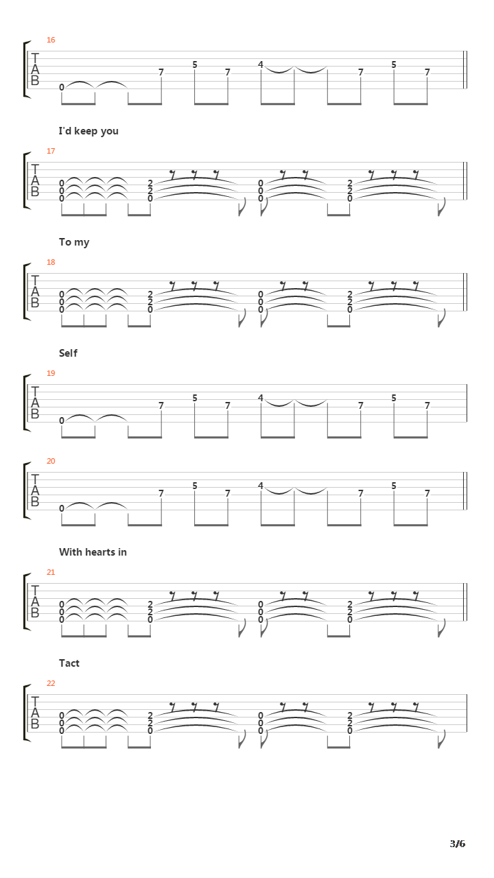 Paraphilia吉他谱