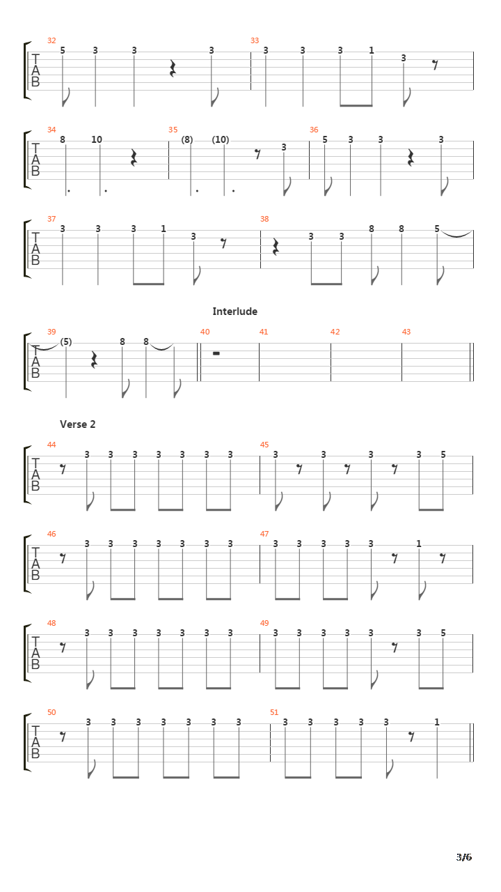 Falling Down吉他谱