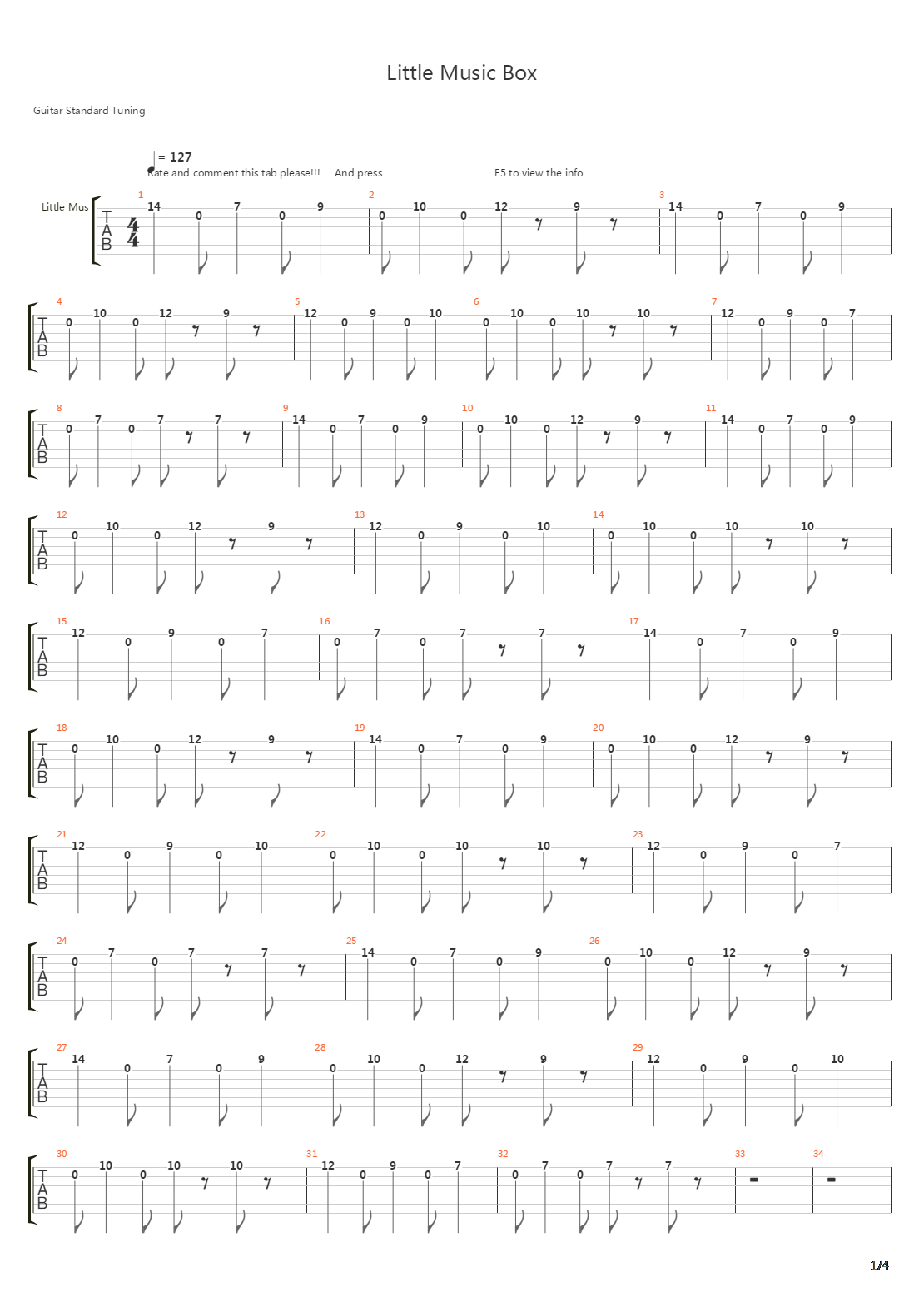 Little Music Box吉他谱
