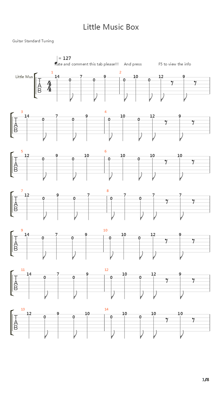 Little Music Box吉他谱