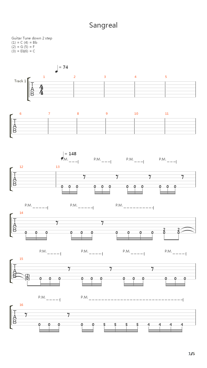 Sangreal吉他谱