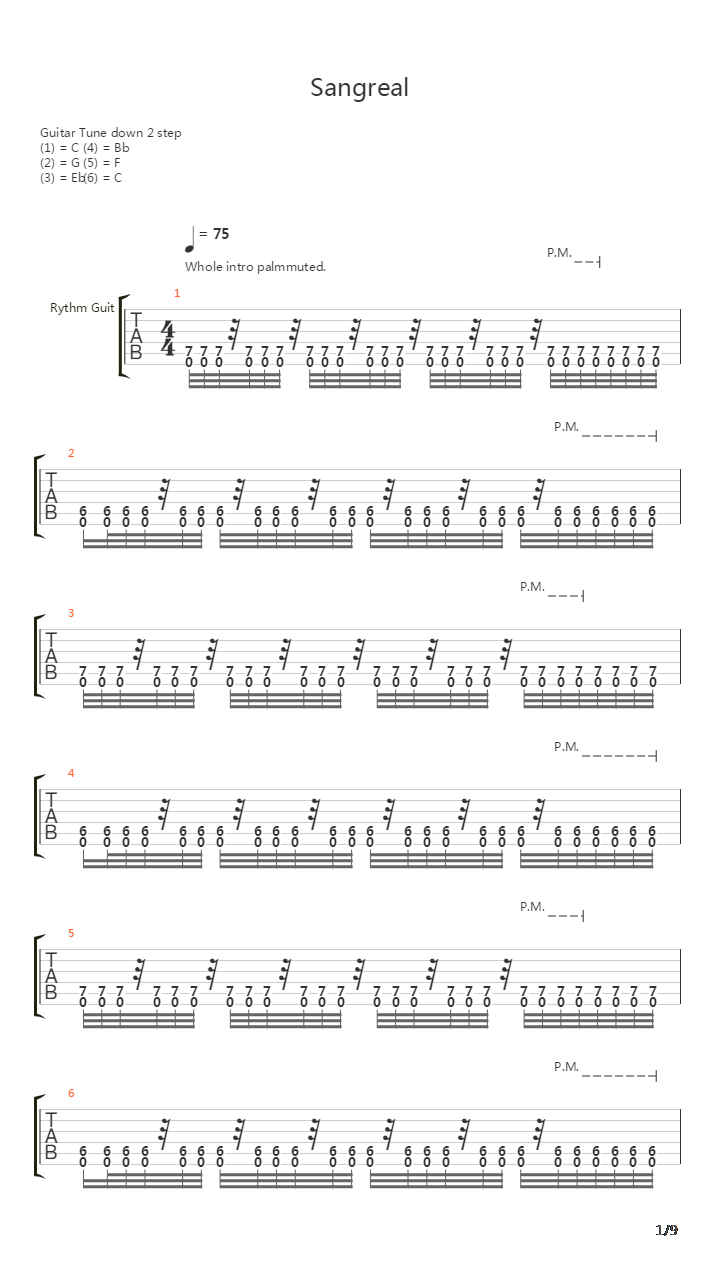 Sangreal吉他谱