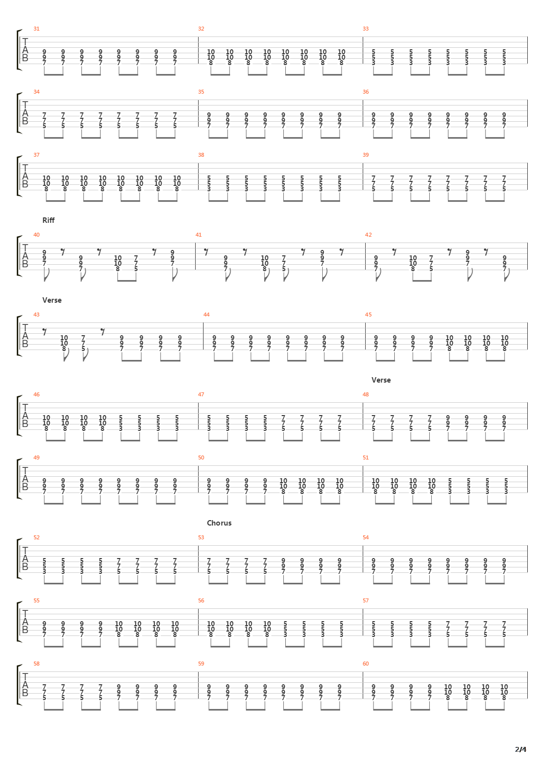 Lethargy吉他谱