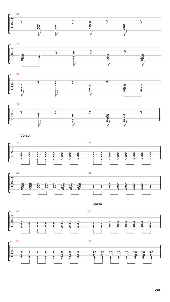 Lethargy吉他谱