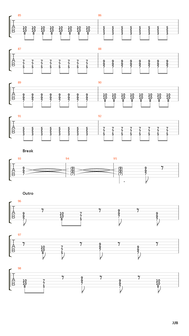 Lethargy吉他谱