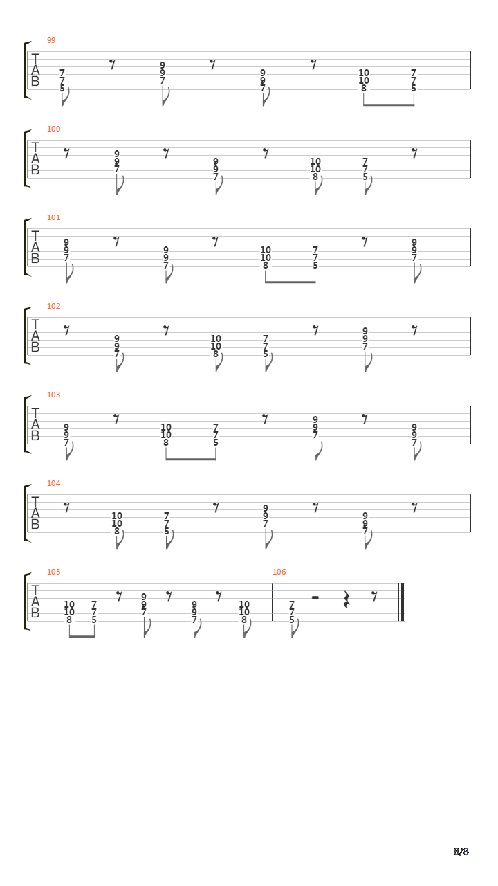 Lethargy吉他谱