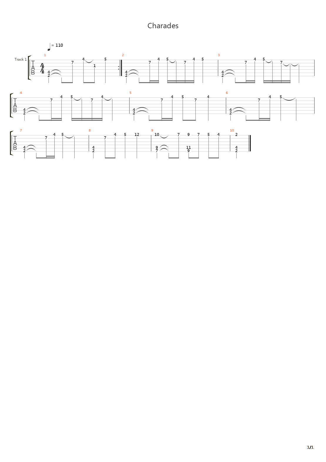 Charades吉他谱
