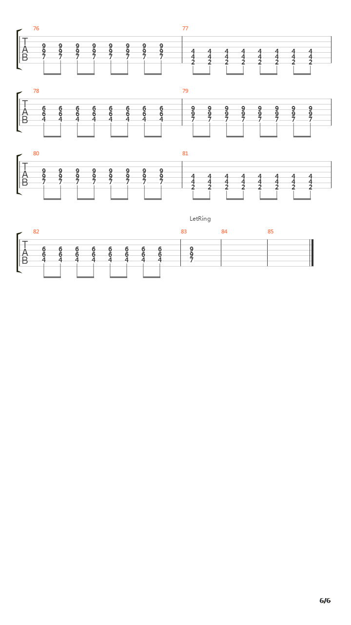 Landslide吉他谱