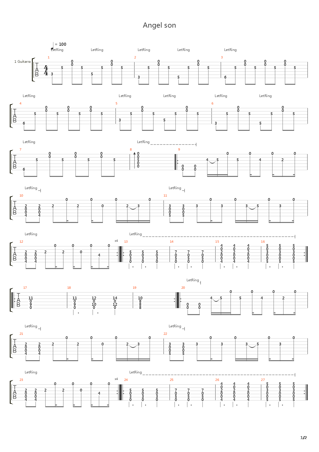 Angels Son吉他谱
