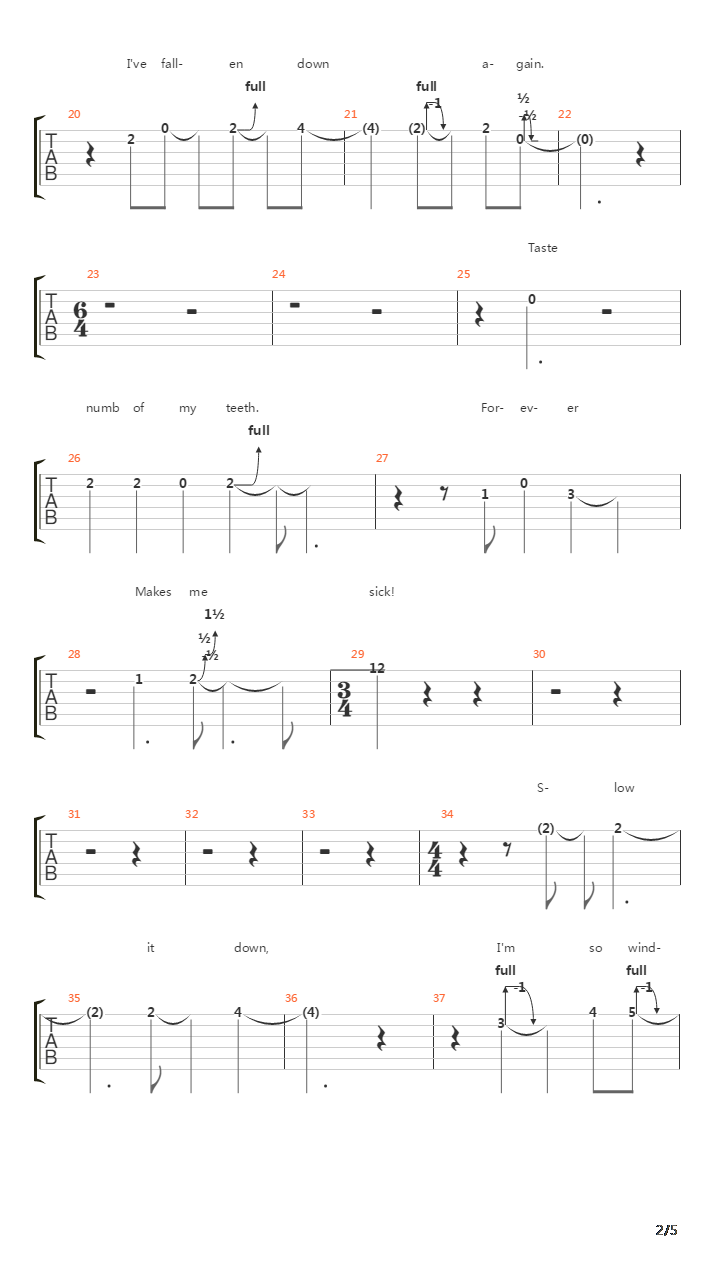 Bender吉他谱