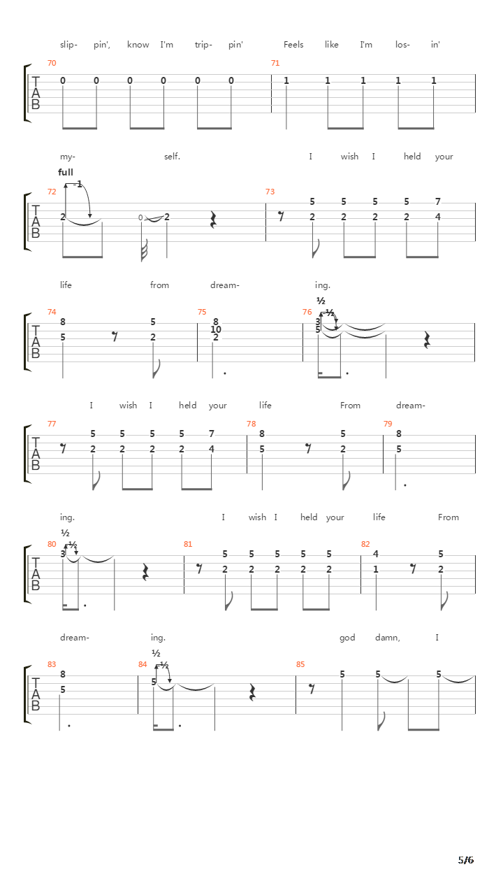 Grasp吉他谱