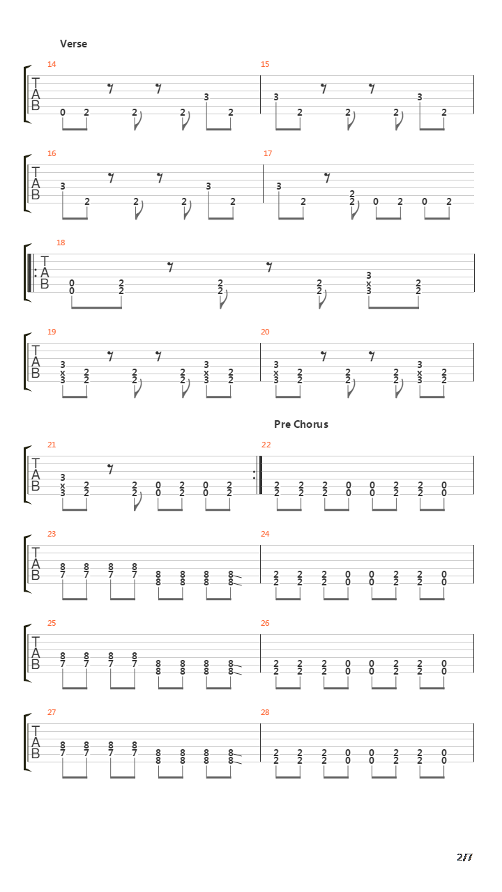 Praise吉他谱