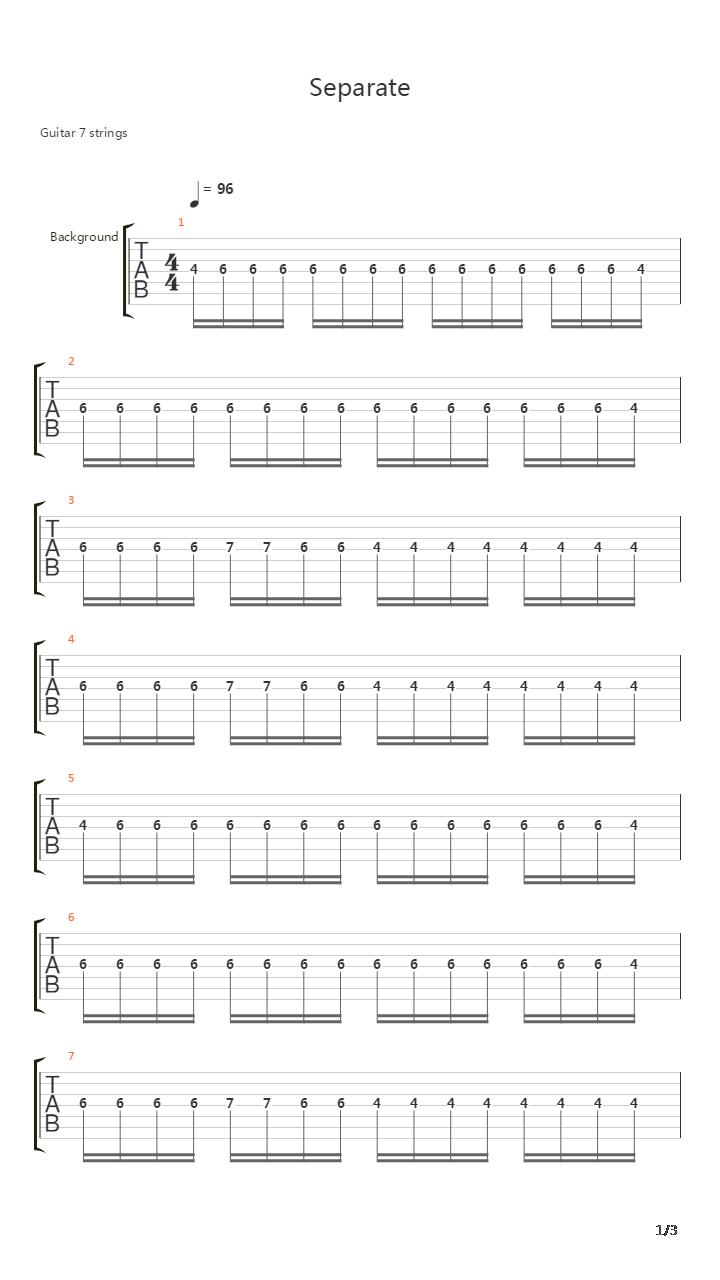 Separate吉他谱