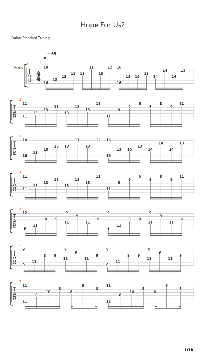 Hope For Us吉他谱