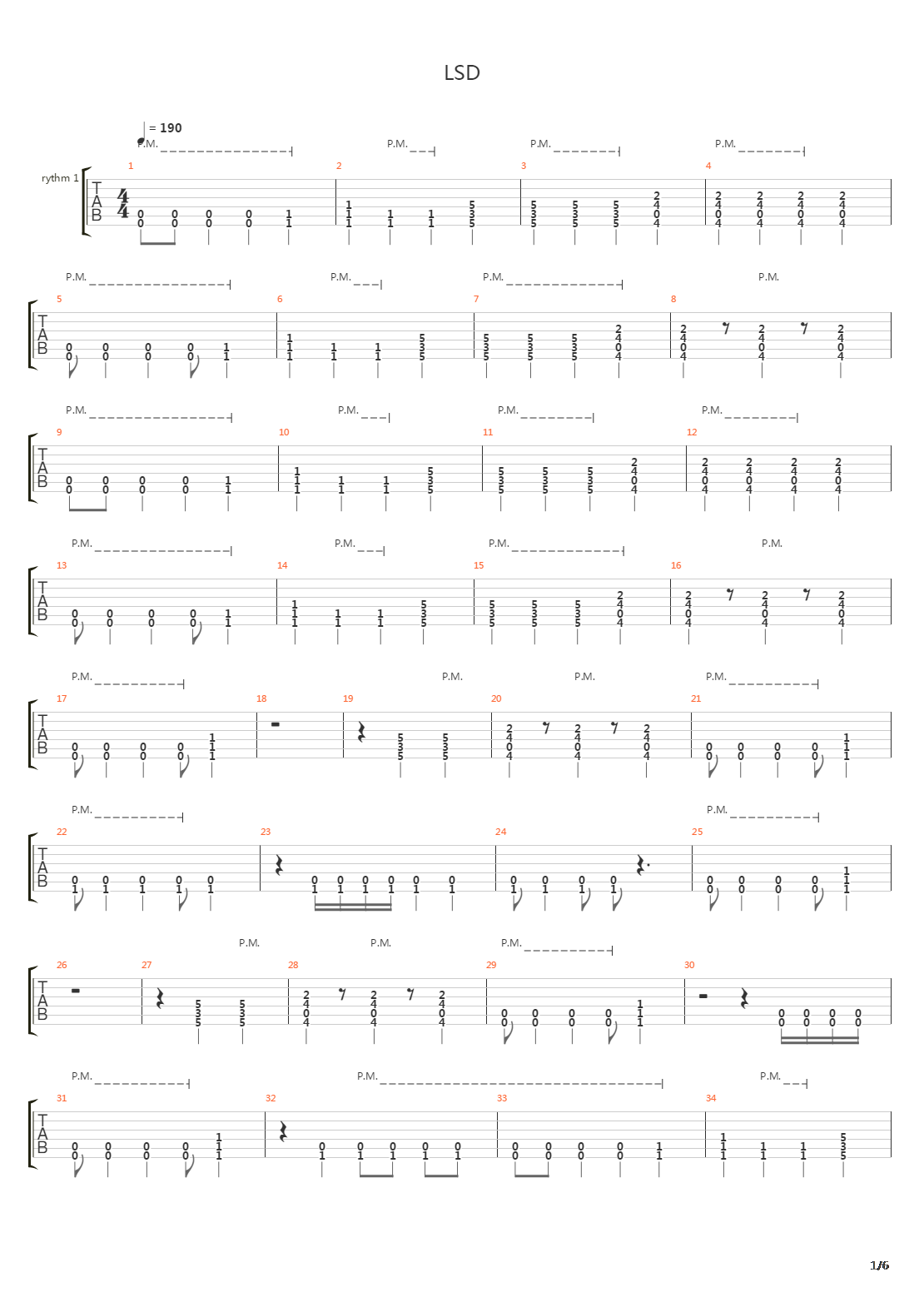 Lsd吉他谱