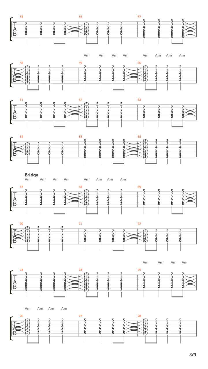 A Woeful Song吉他谱