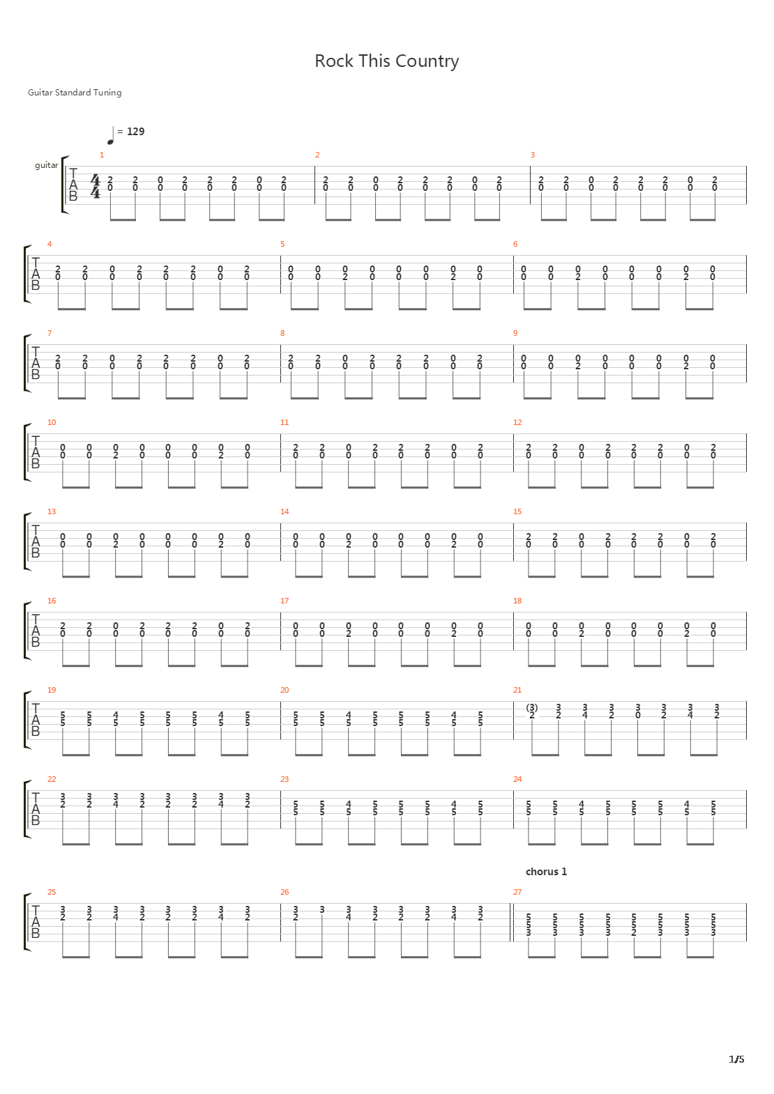 Rock This Country吉他谱