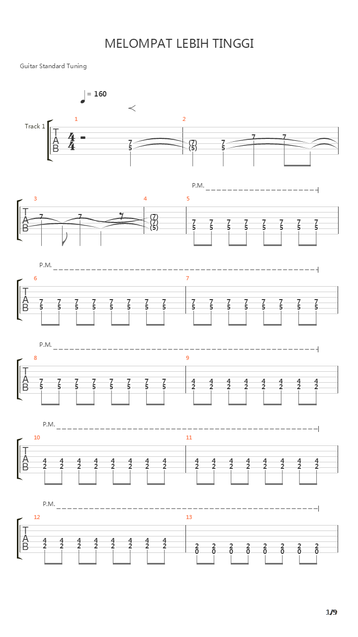 Melompat Lebih Tinggi吉他谱