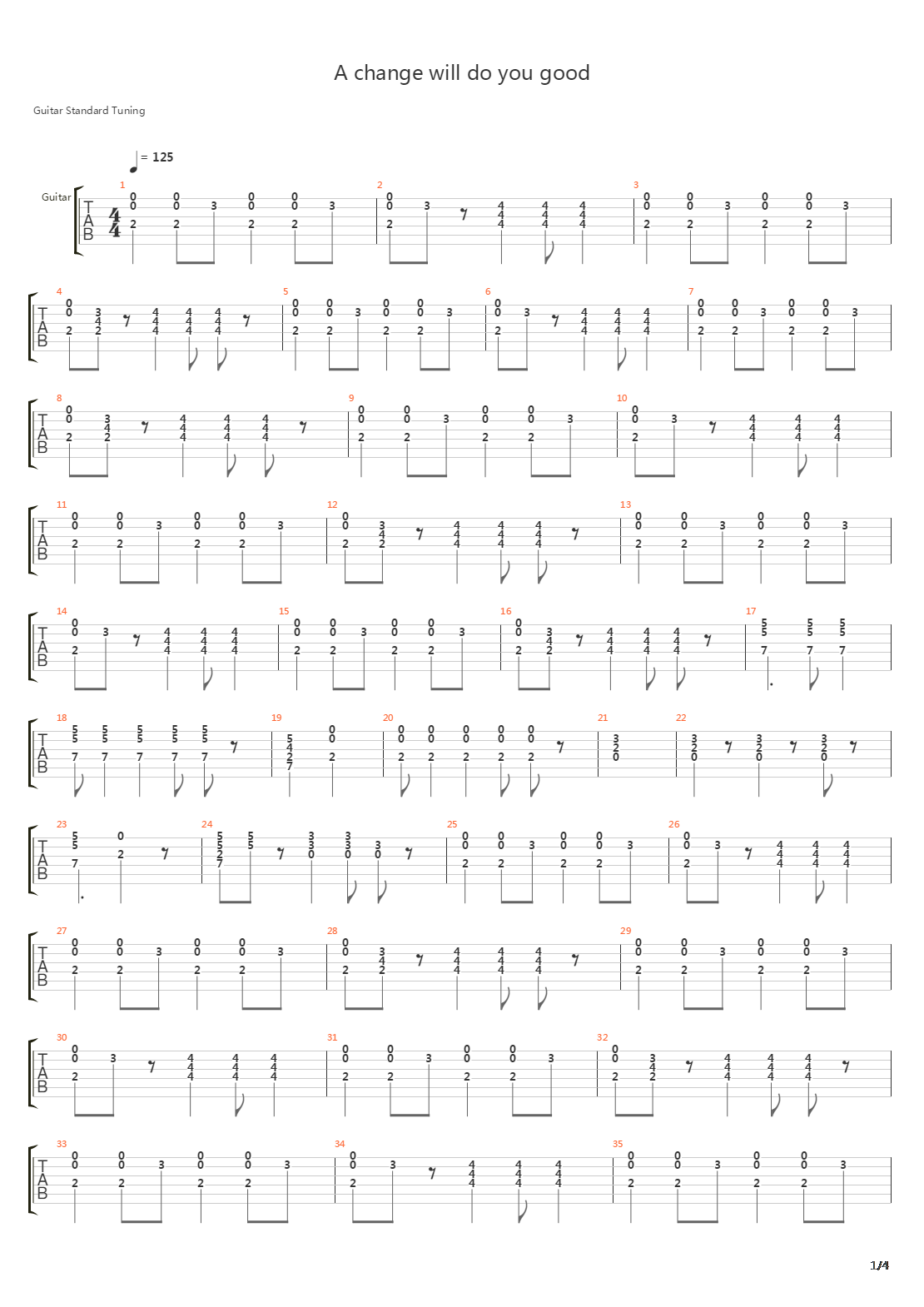 A Change Would Do You Good吉他谱