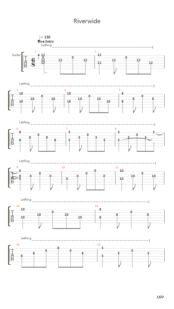 Riverwide吉他谱