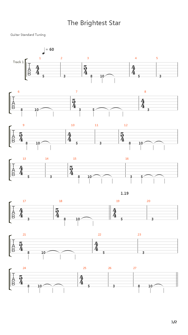 Brightest Star吉他谱