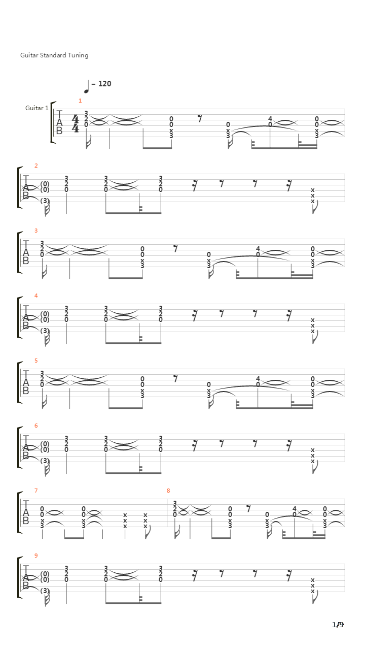 Pacifier吉他谱