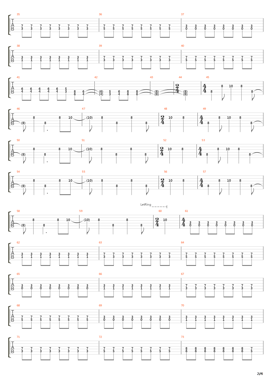 Run吉他谱