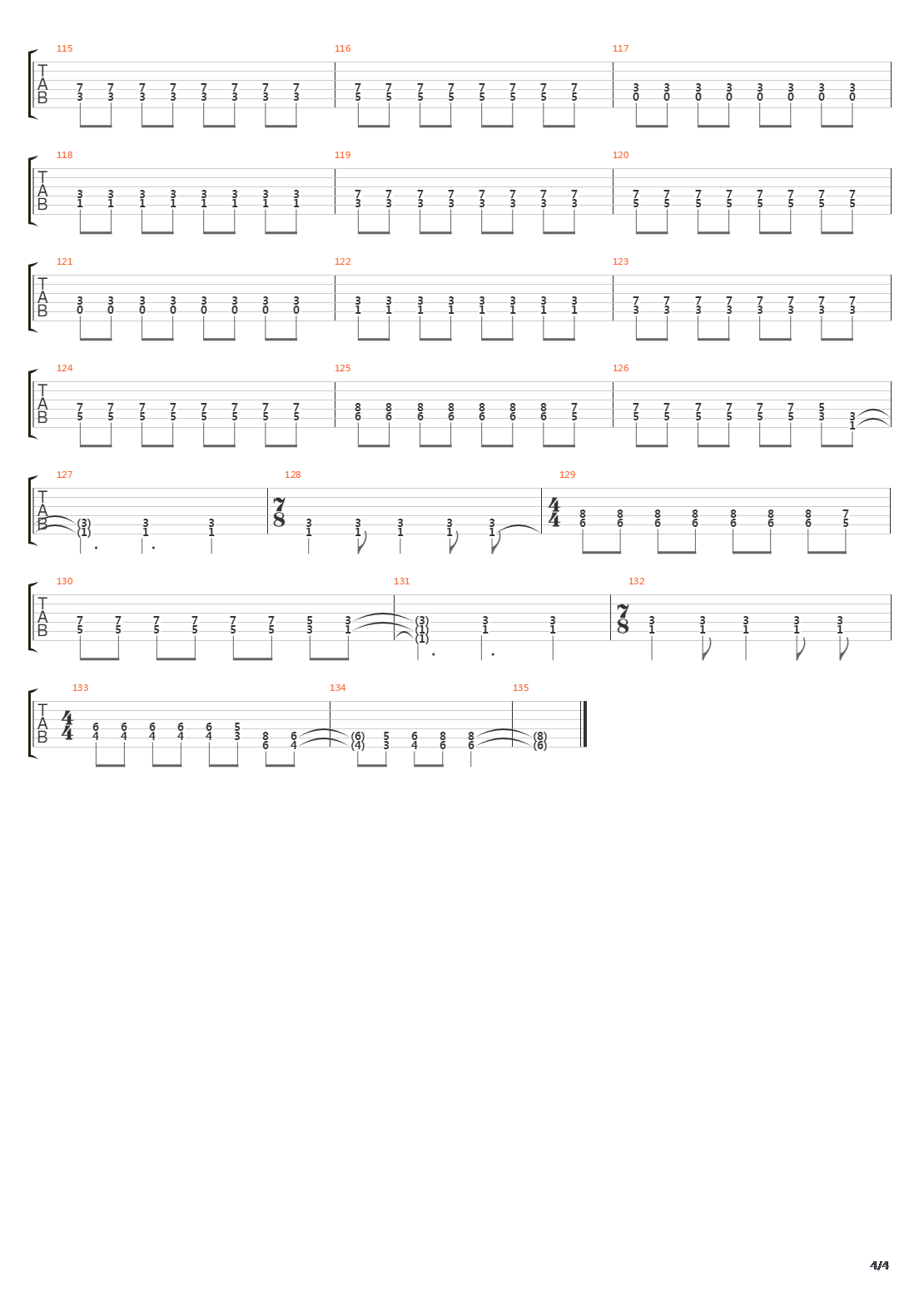 Run吉他谱