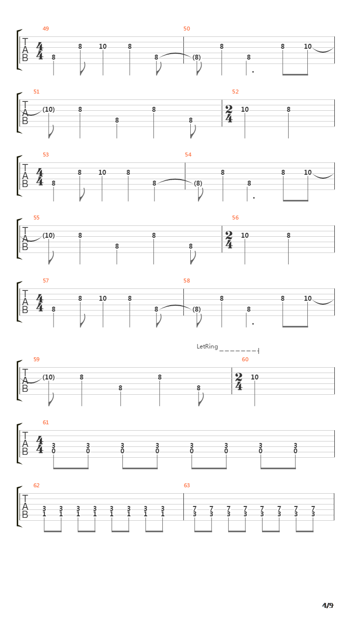 Run吉他谱