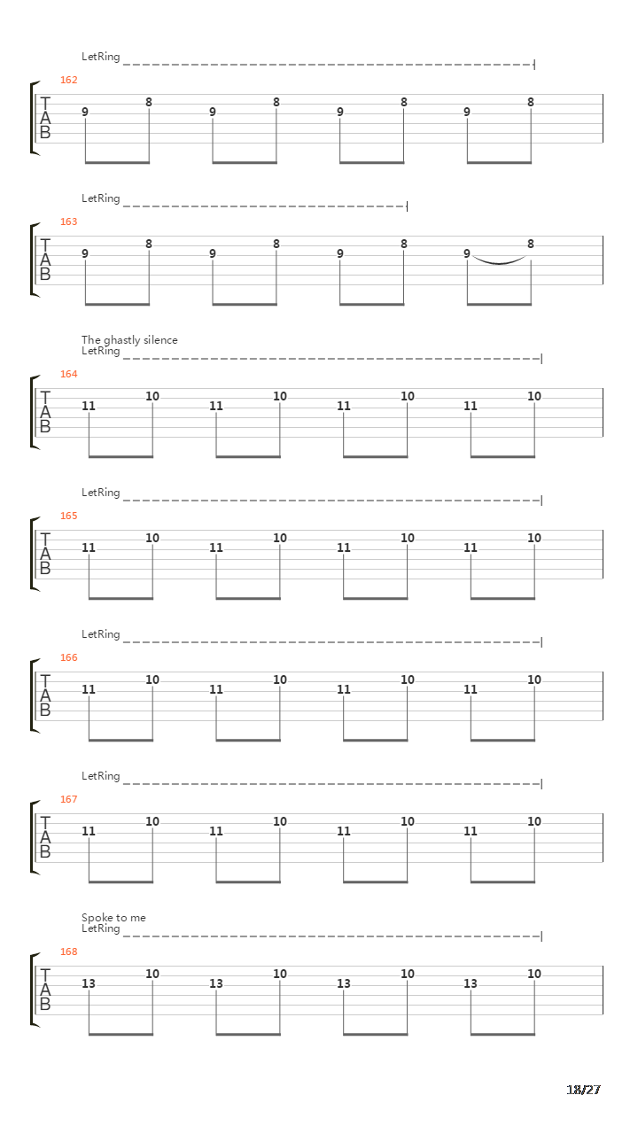 The Ghastly Silence吉他谱