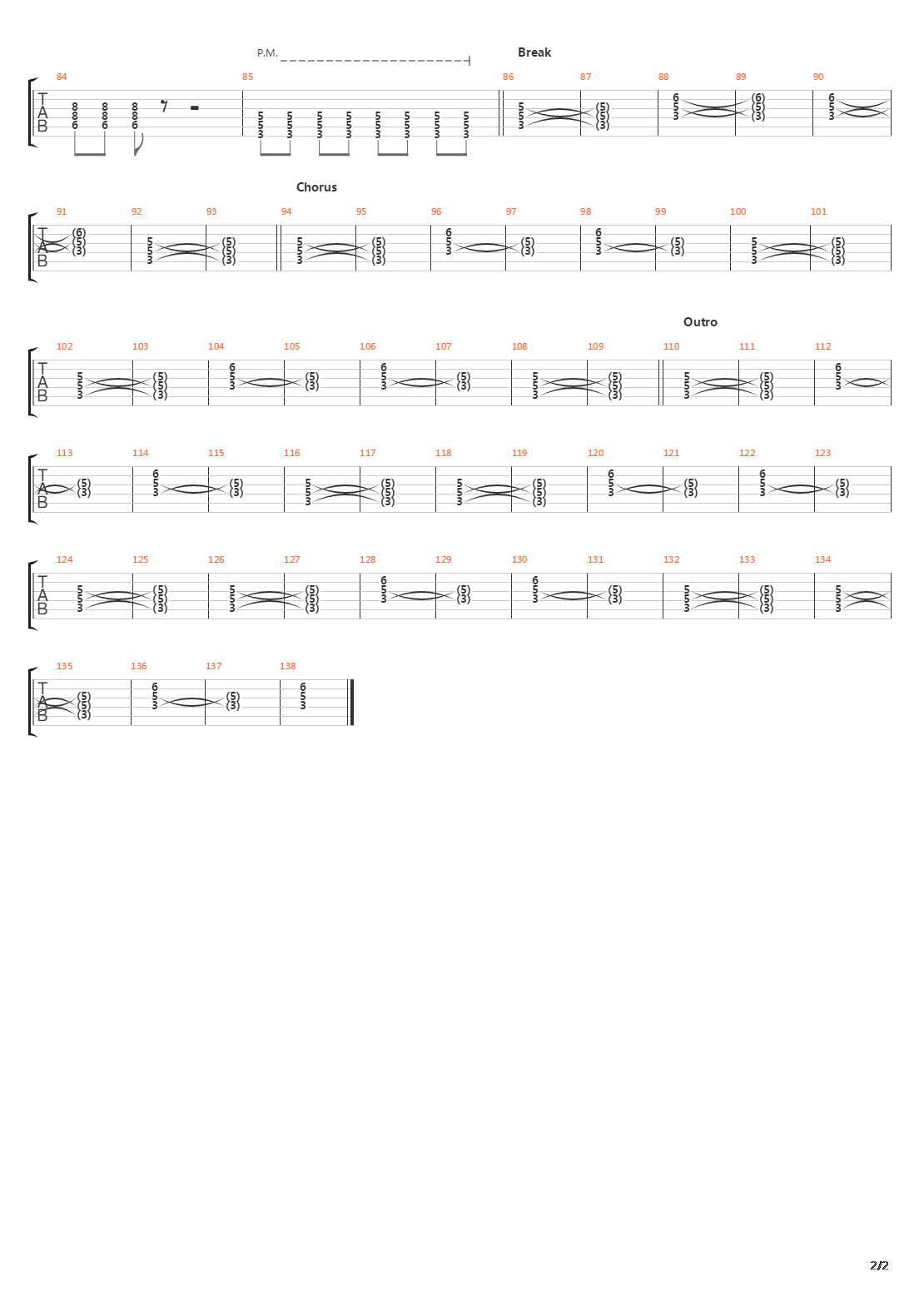 Free吉他谱