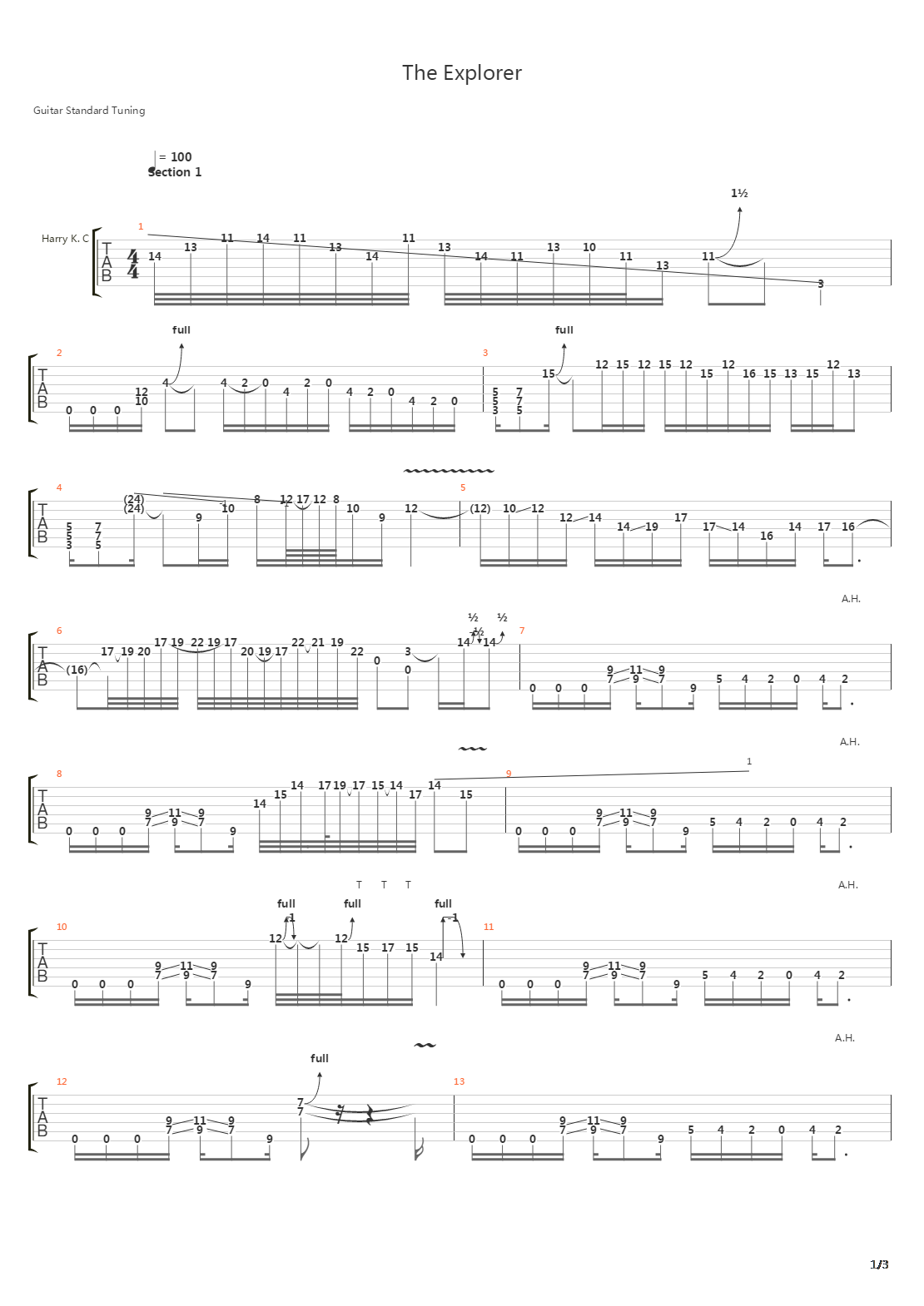 The Explorer吉他谱