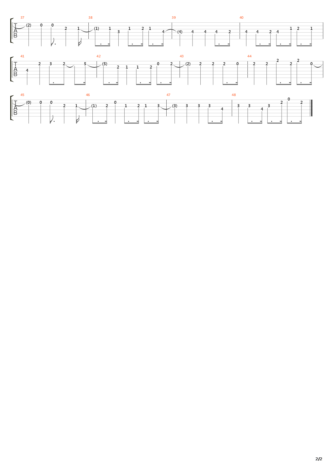 The F-track吉他谱