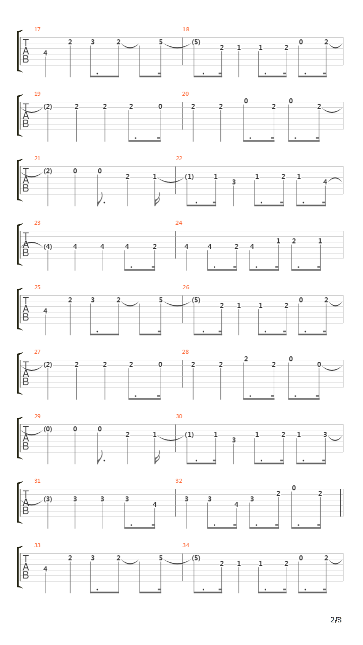 The F-track吉他谱