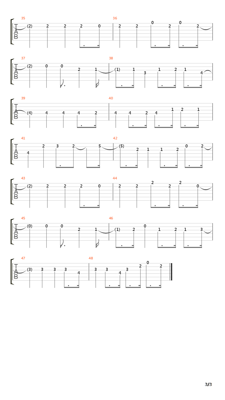The F-track吉他谱