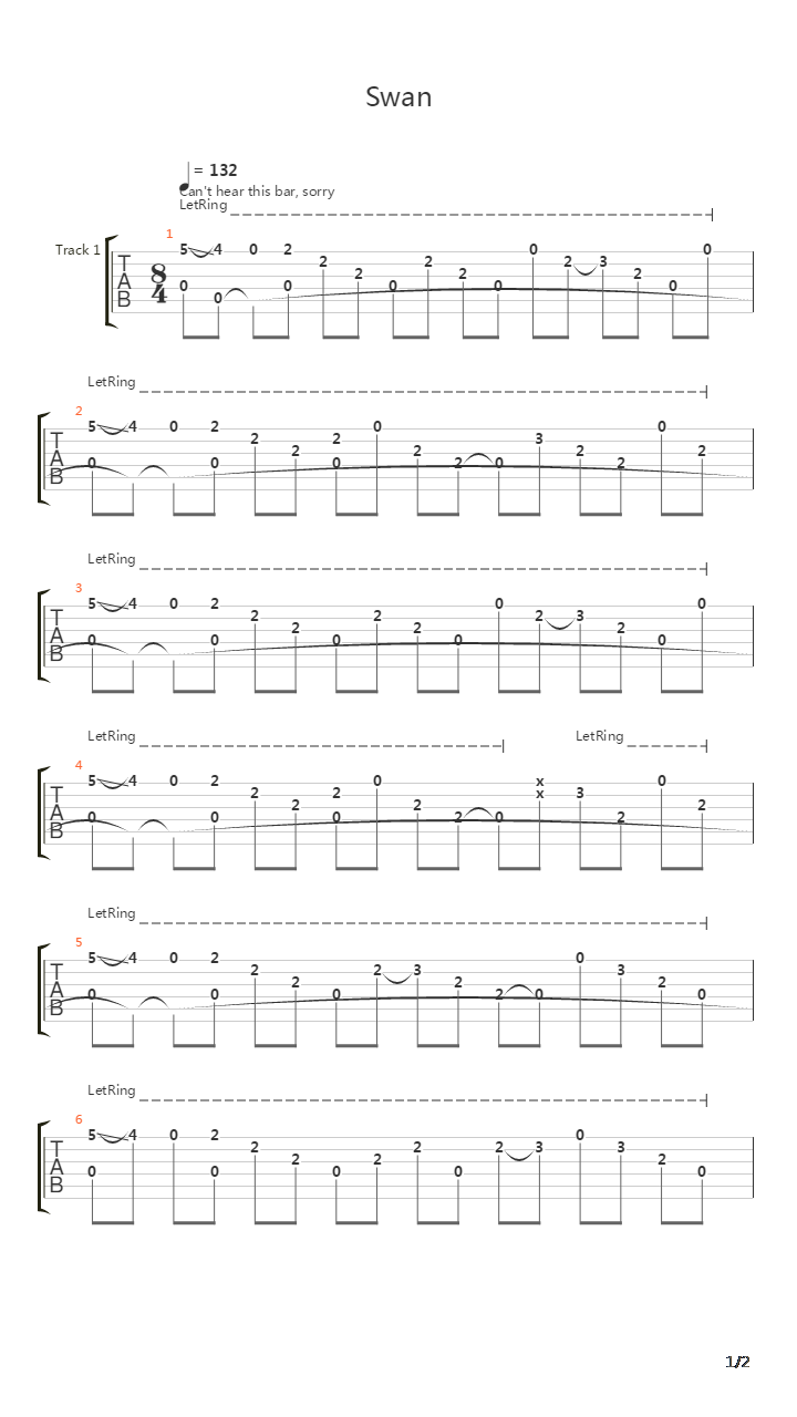 Swan吉他谱
