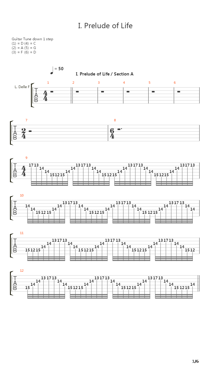 I Prelude Of Life吉他谱