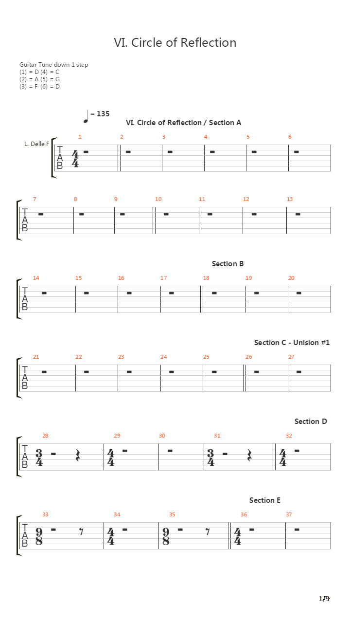 Vi Circle Of Reflection吉他谱