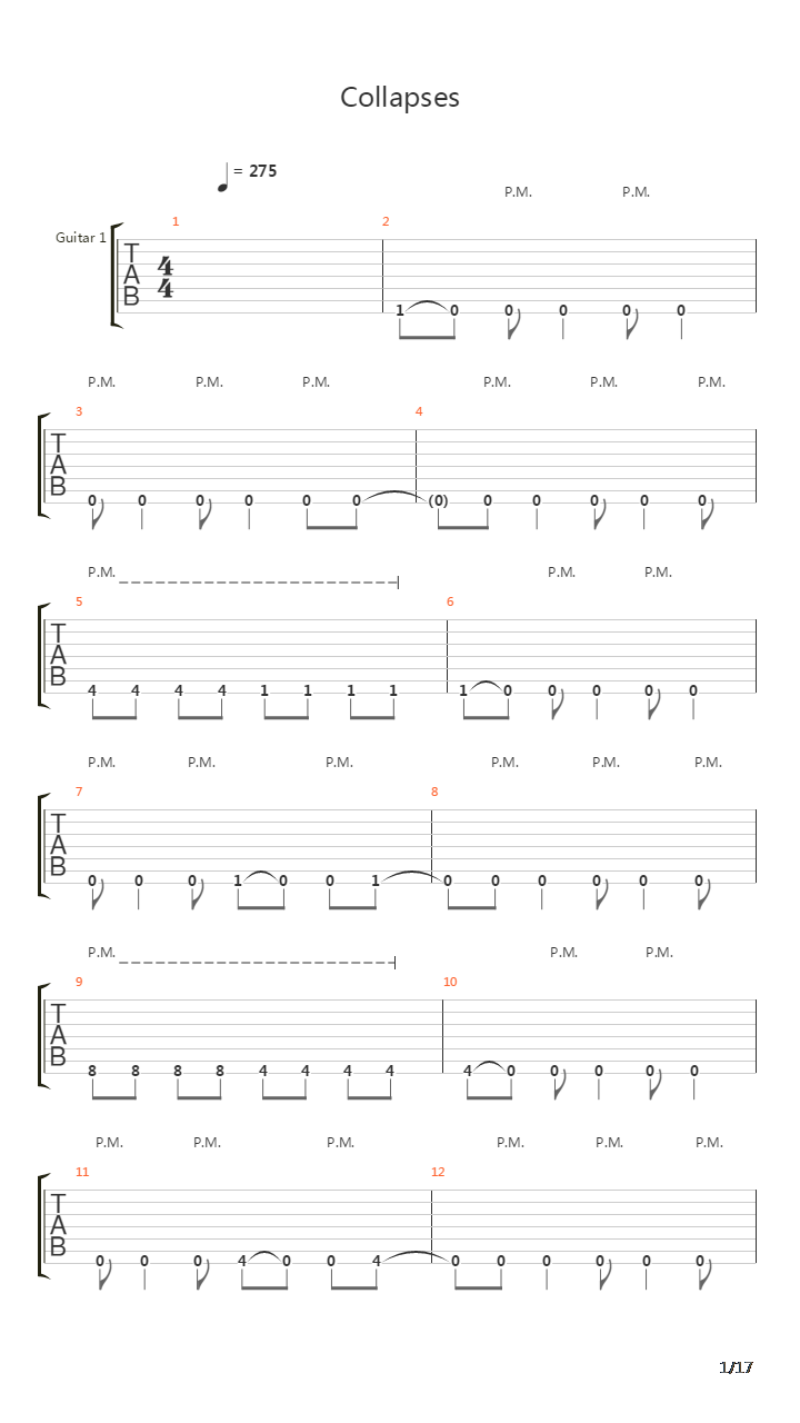 Collapses吉他谱