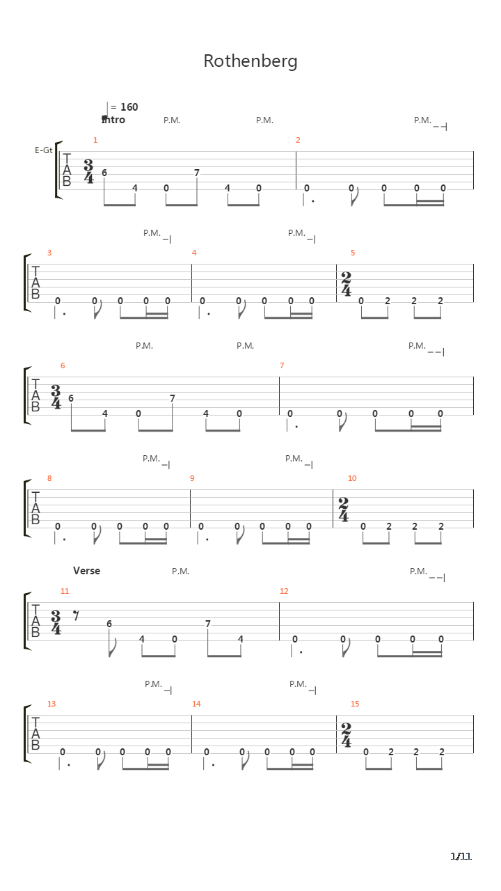 Rothenberg吉他谱