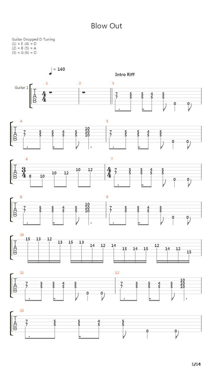 Blow Out吉他谱