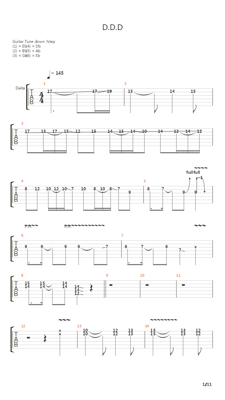 Ddd吉他谱