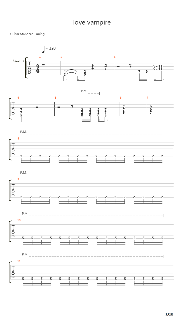 Love Vampire吉他谱