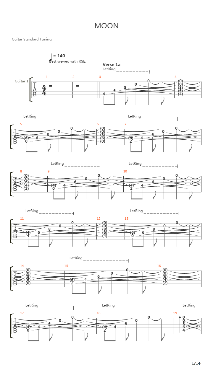 Moon吉他谱