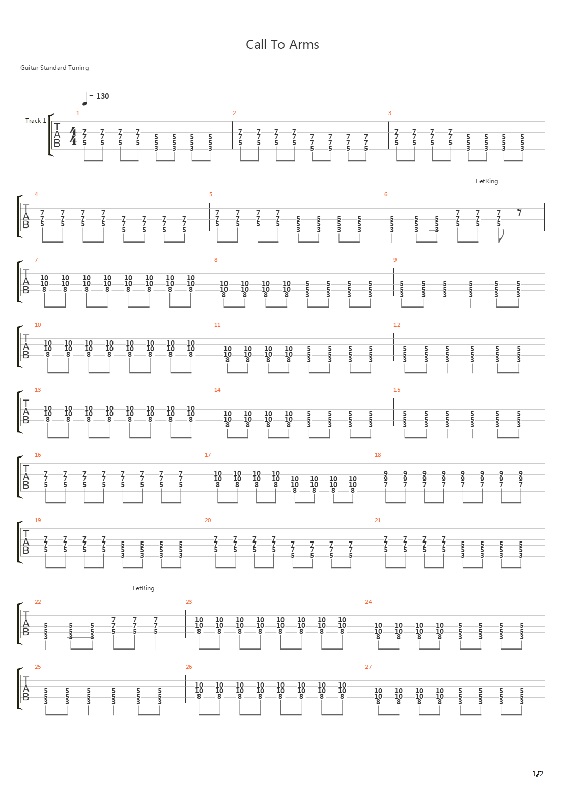 Call To Arms吉他谱