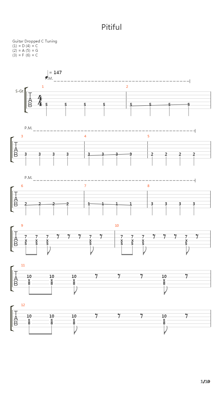Pitiful吉他谱