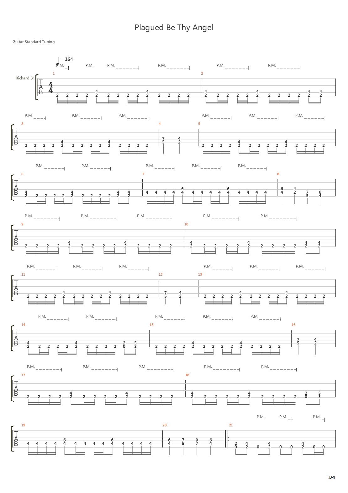 Plagued Be Thy Angel吉他谱