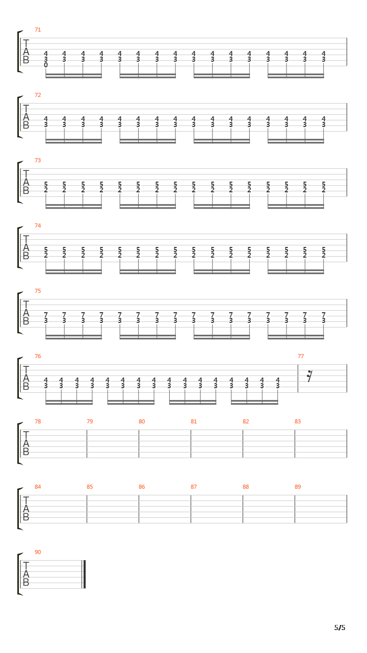 Slow Kill In The Cold吉他谱