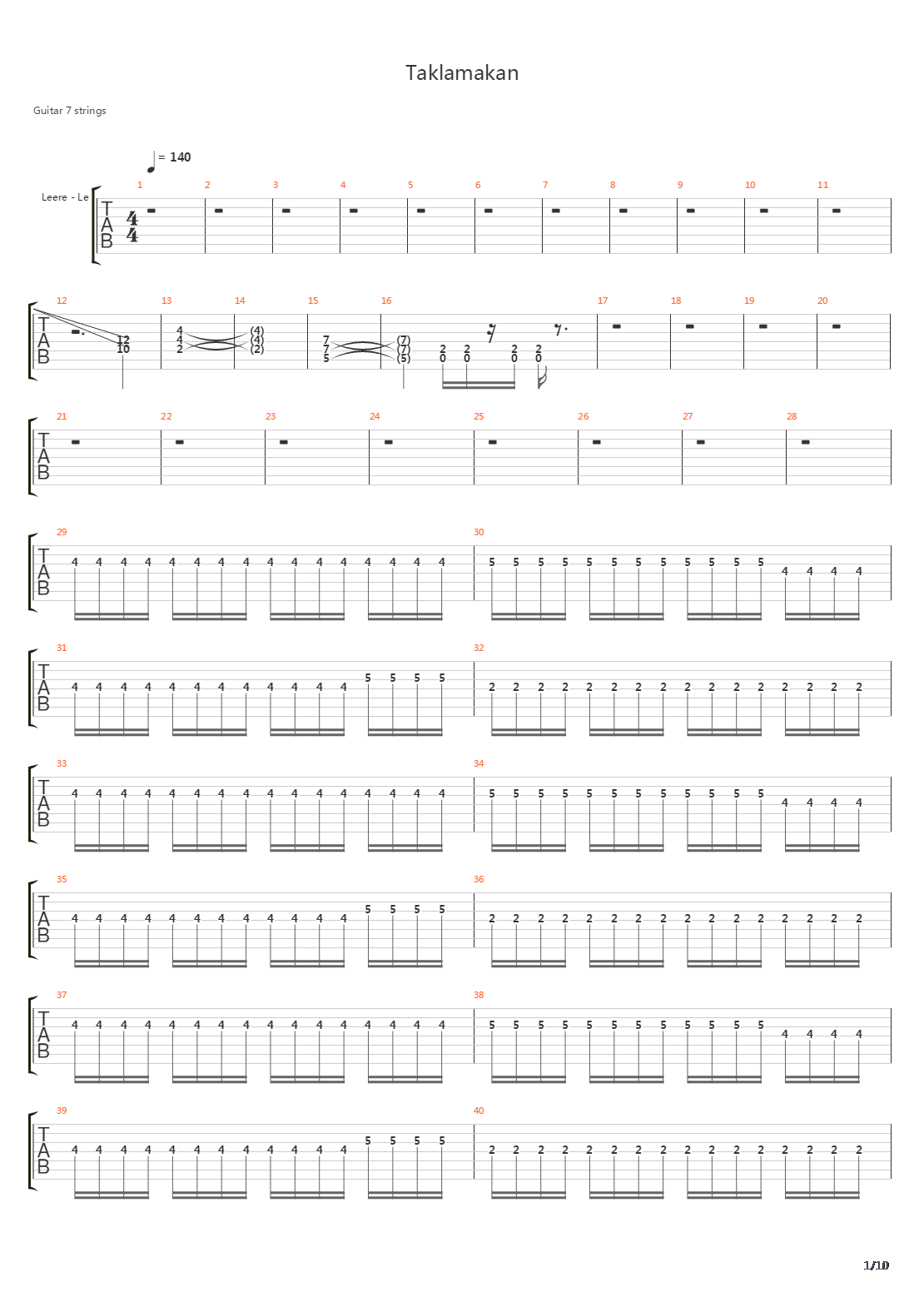 Taklamakan吉他谱