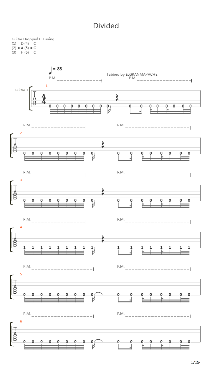Divided吉他谱